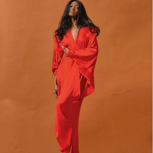 Tibara kaftan dress🥰🥰the color says saffron ((coral)) - Picture 4 of 7
